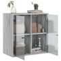 Voir la diapositive 5 : VIDAXL Armoire murale avec portes en verre sonoma gris 68x37x68,5 cm
