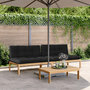 Voir la diapositive 1 : VIDAXL Canapes centraux palette de jardin 2pcs et coussins bois acacia
