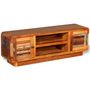 Voir la diapositive 5 : VIDAXL Meuble TV Bois de recuperation massif 120x30x40 cm