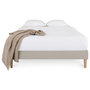 Voir la diapositive 3 : IDIMEX Sommier tapissier BREST 160 x 200 cm revêtement tissu
