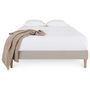 Voir la diapositive 3 : IDIMEX Sommier tapissier BREST 160 x 200 cm revêtement tissu