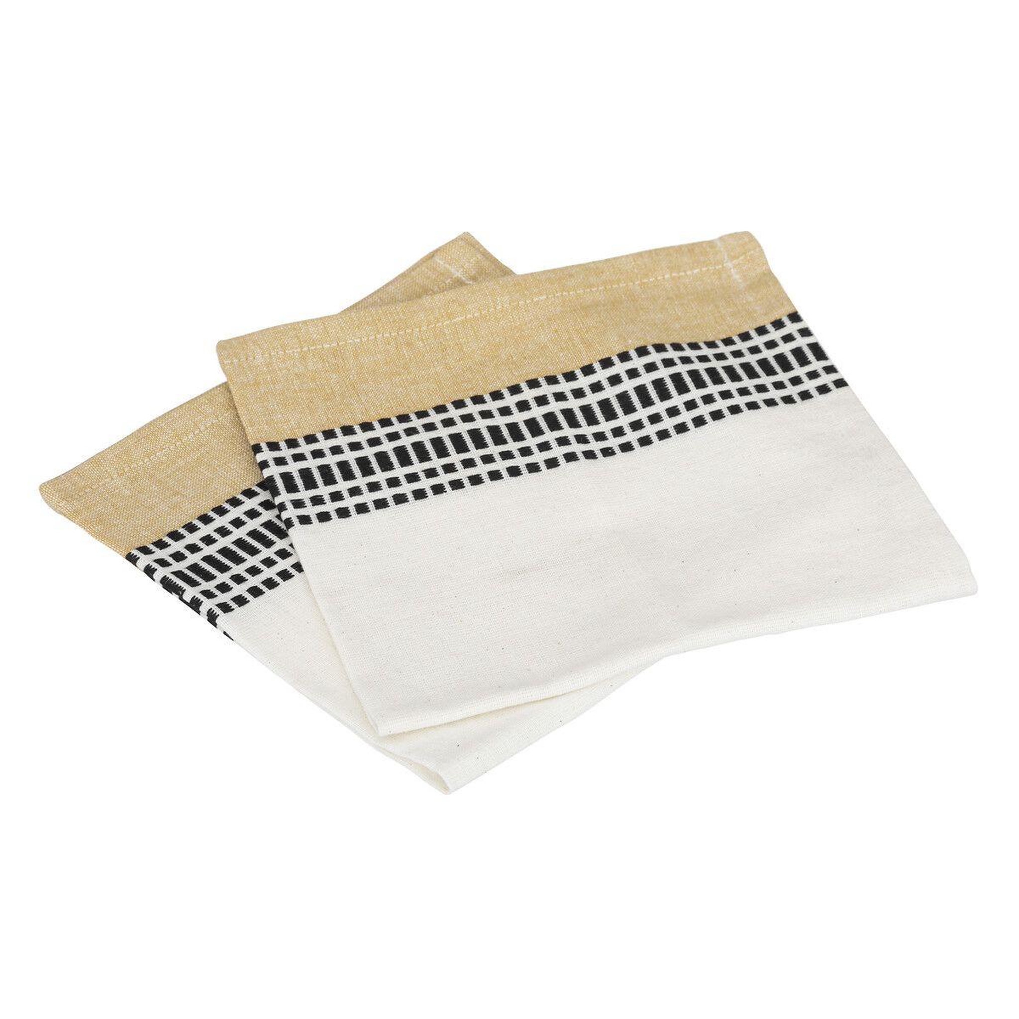 ATMOSPHERA Lot de 2 serviettes de table  dolly  40x40cm ocre