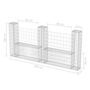 Voir la diapositive 6 : VIDAXL Panier de gabion en forme de U Acier galvanise 240x20x100 cm