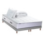 Voir la diapositive 1 : IDLITERIE Ensemble matelas Ressort 7 zones + sommier + oreiller + couette - FABRICATION FRANCAISE