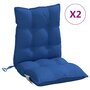 Voir la diapositive 2 : VIDAXL Coussins de chaise a dossier bas lot de 2 bleu royal