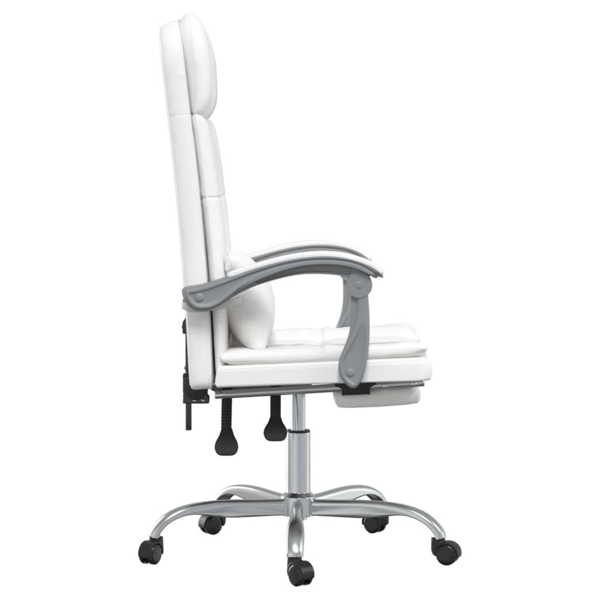 Voir la diapositive 4 : VIDAXL Fauteuil de massage inclinable de bureau Blanc Similicuir