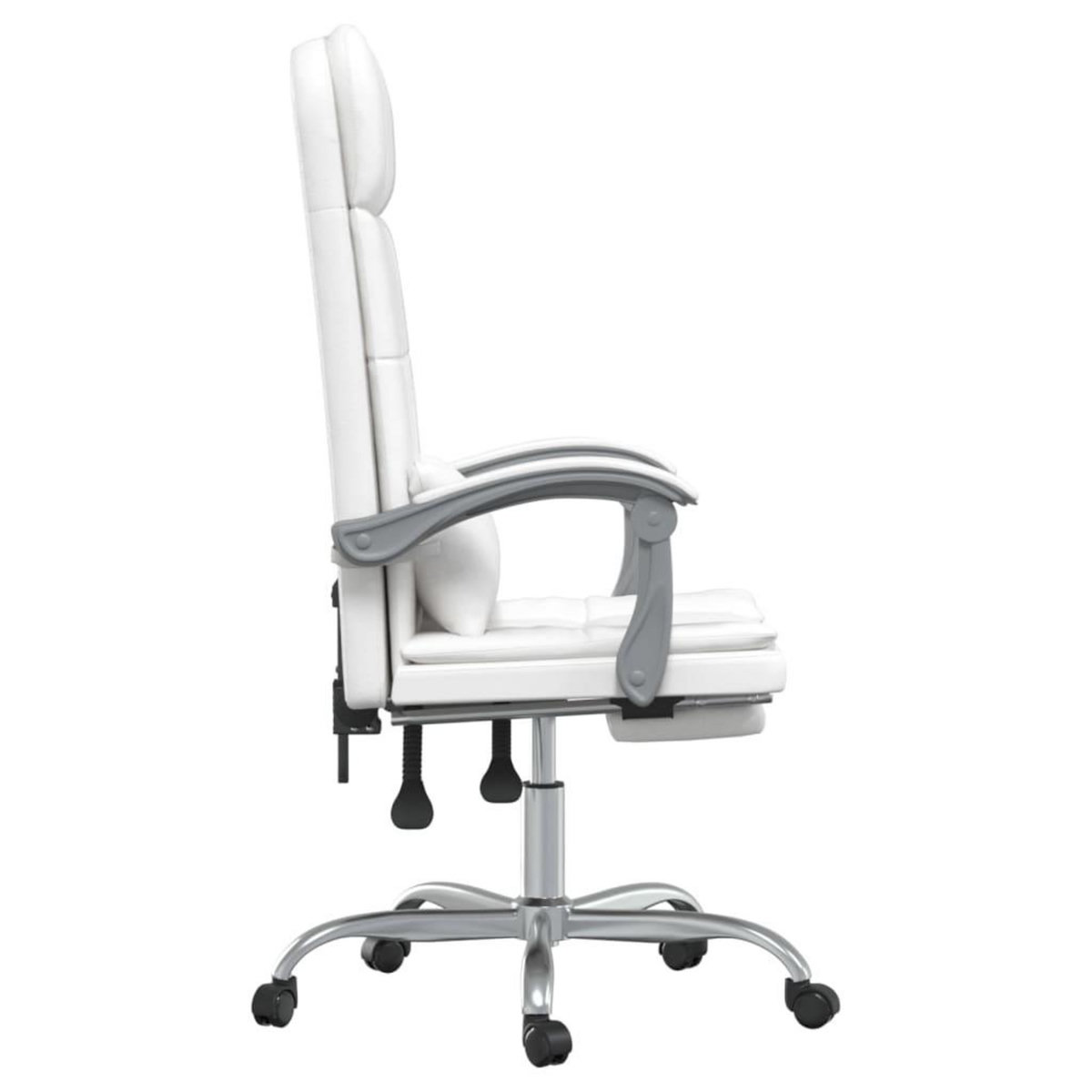 VIDAXL Fauteuil de massage inclinable de bureau Blanc Similicuir