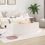Voir la diapositive 3 : VIDAXL Table basse Blanc 100x50x35 cm Bois massif de pin