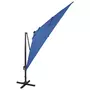 VIDAXL Parasol deporte avec mat et lumieres LED Bleu azur 300 cm