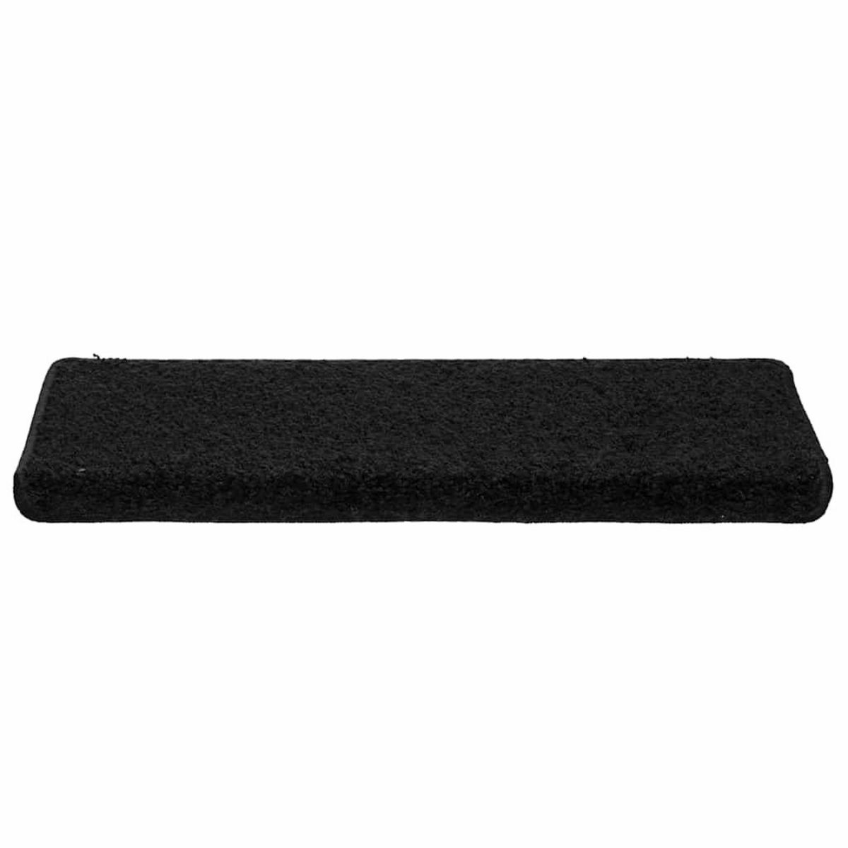 VIDAXL Tapis d'escalier 30 pcs 65x21x4 cm Noir