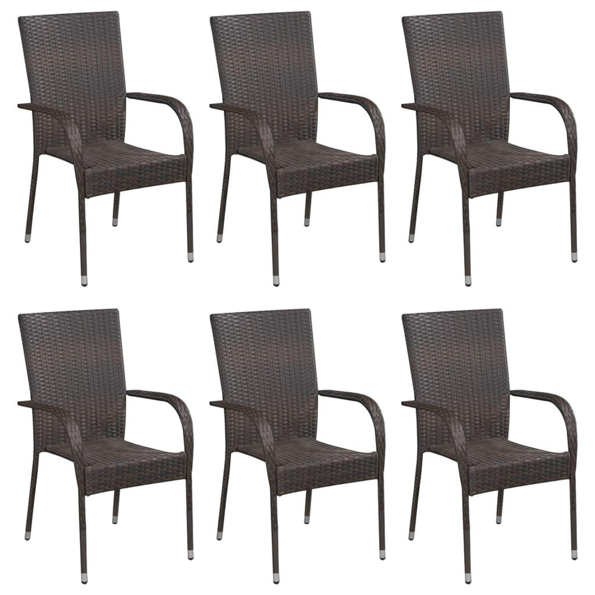 Voir la diapositive 2 : VIDAXL Ensemble a manger de jardin 7 pcs Marron