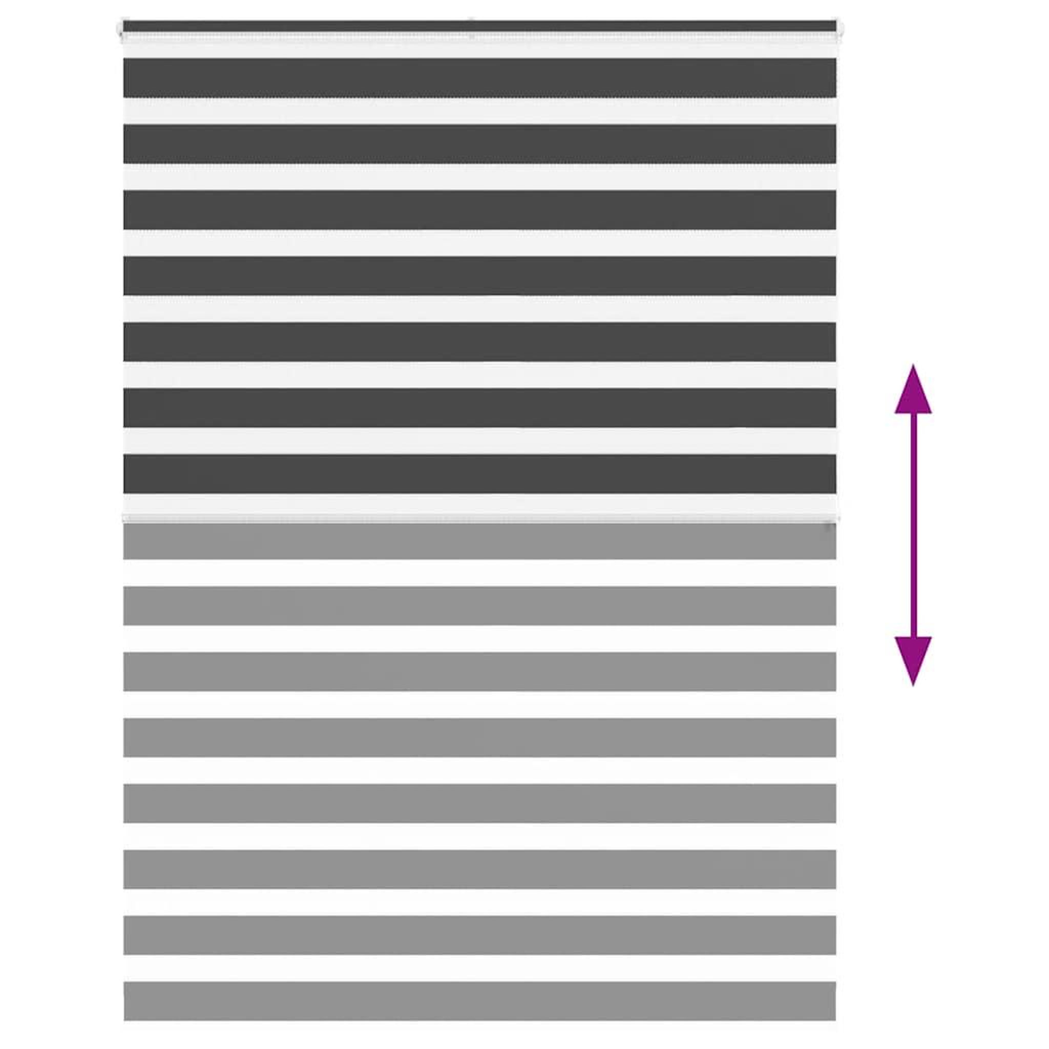 Voir la diapositive 5 : VIDAXL Store zebre noir 160x200 cm largeur du tissu 155,9 cm polyester