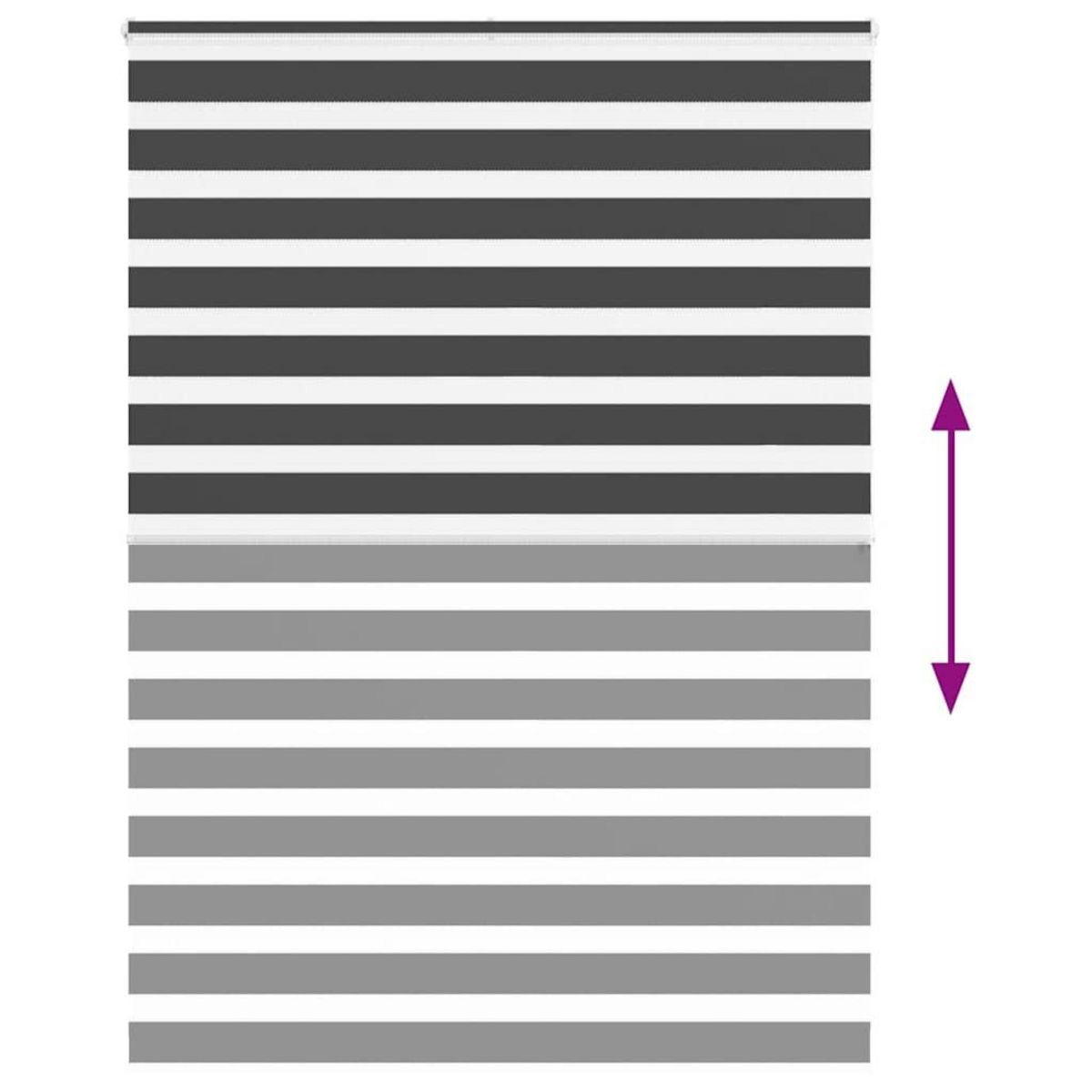 VIDAXL Store zebre noir 160x200 cm largeur du tissu 155,9 cm polyester