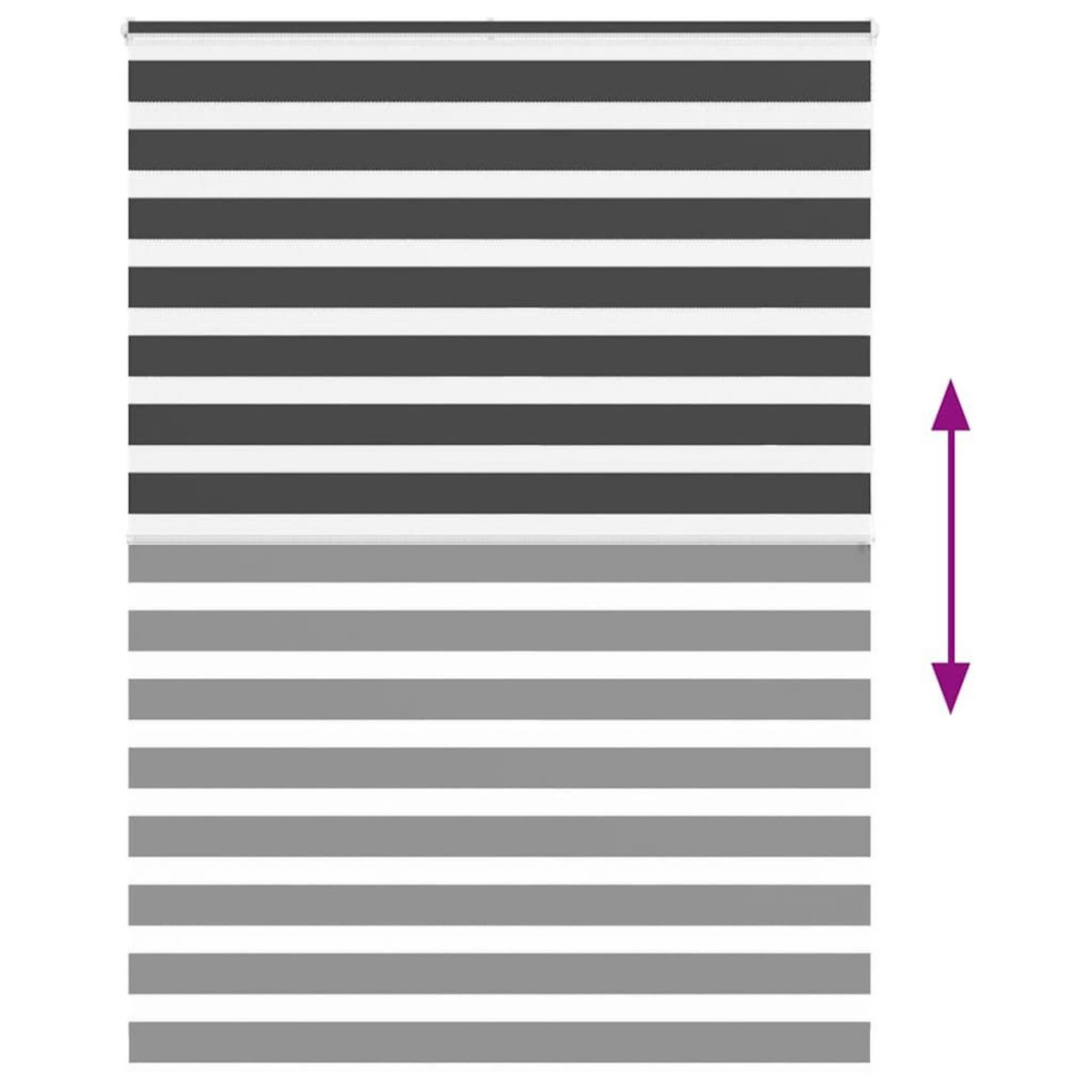 VIDAXL Store zebre noir 160x200 cm largeur du tissu 155,9 cm polyester