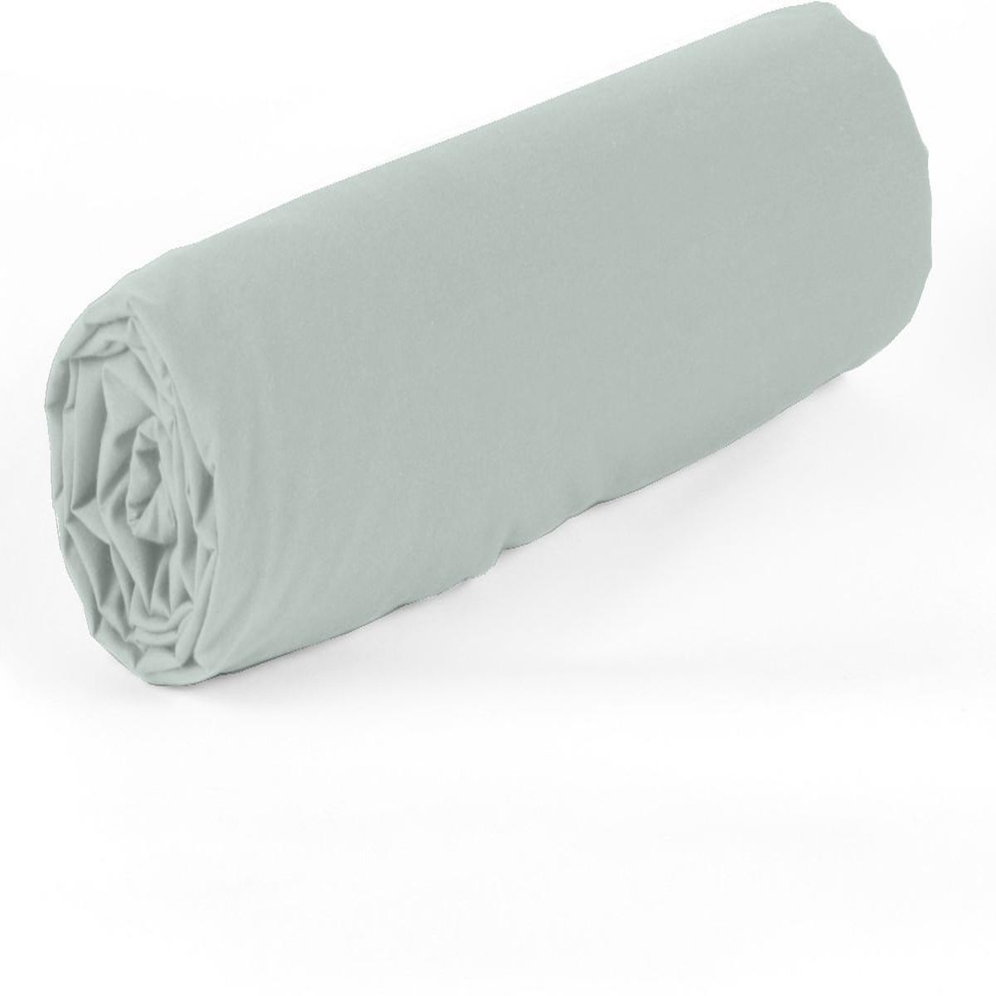 Home collection Drap housse de coton-bambou - bambou vert. Coloris disponibles : Blanc, Rose, Vert