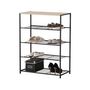 Voir la diapositive 1 : FORNORD Etagère range chaussures 4 niveaux 63x30xh83cm