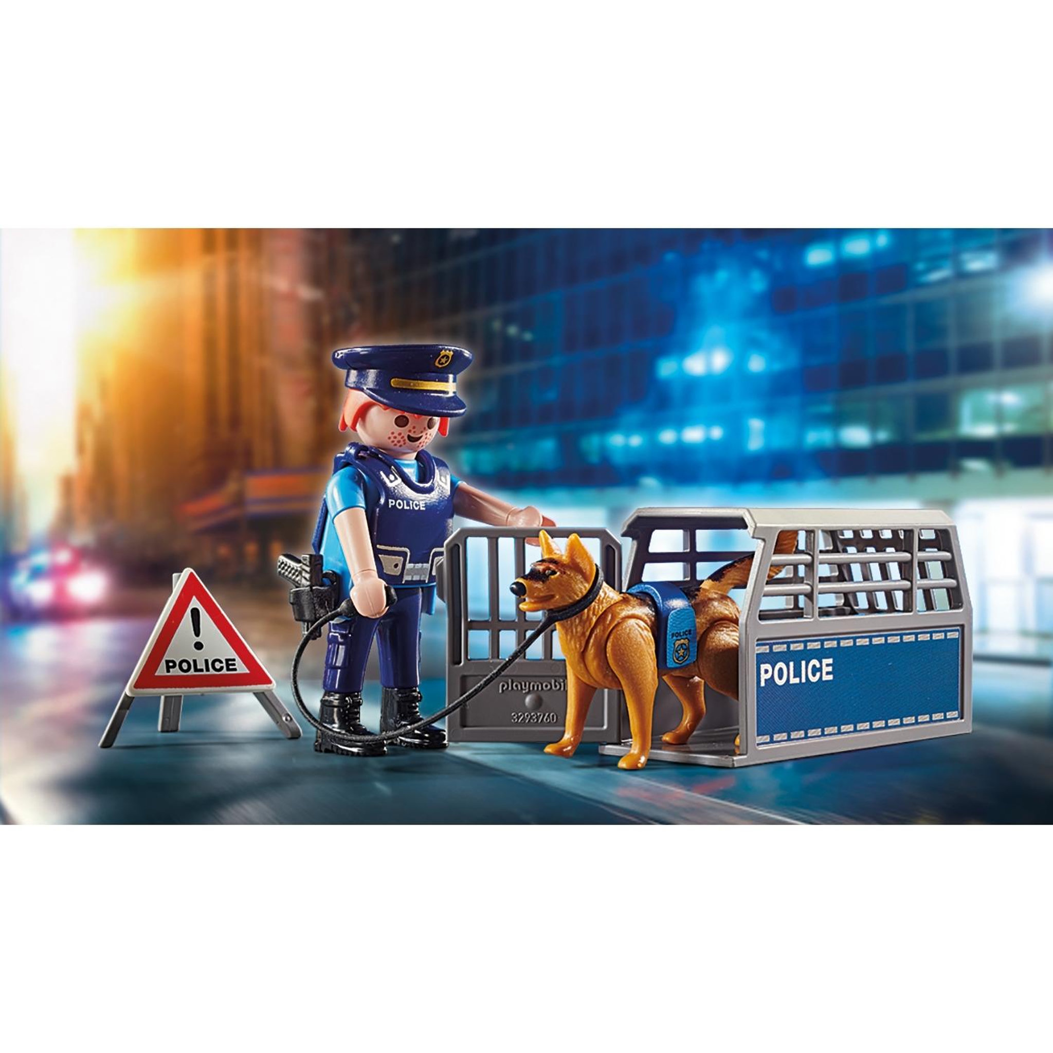 Voir la diapositive 3 : PLAYMOBIL Playmobil 6878 Barrage de Police, City Action, Les policiers, 48 pieces, des 4 ans