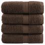 Voir la diapositive 1 : VIDAXL Serviettes de visage de qualité supérieure SOLUND 4 pcs marron