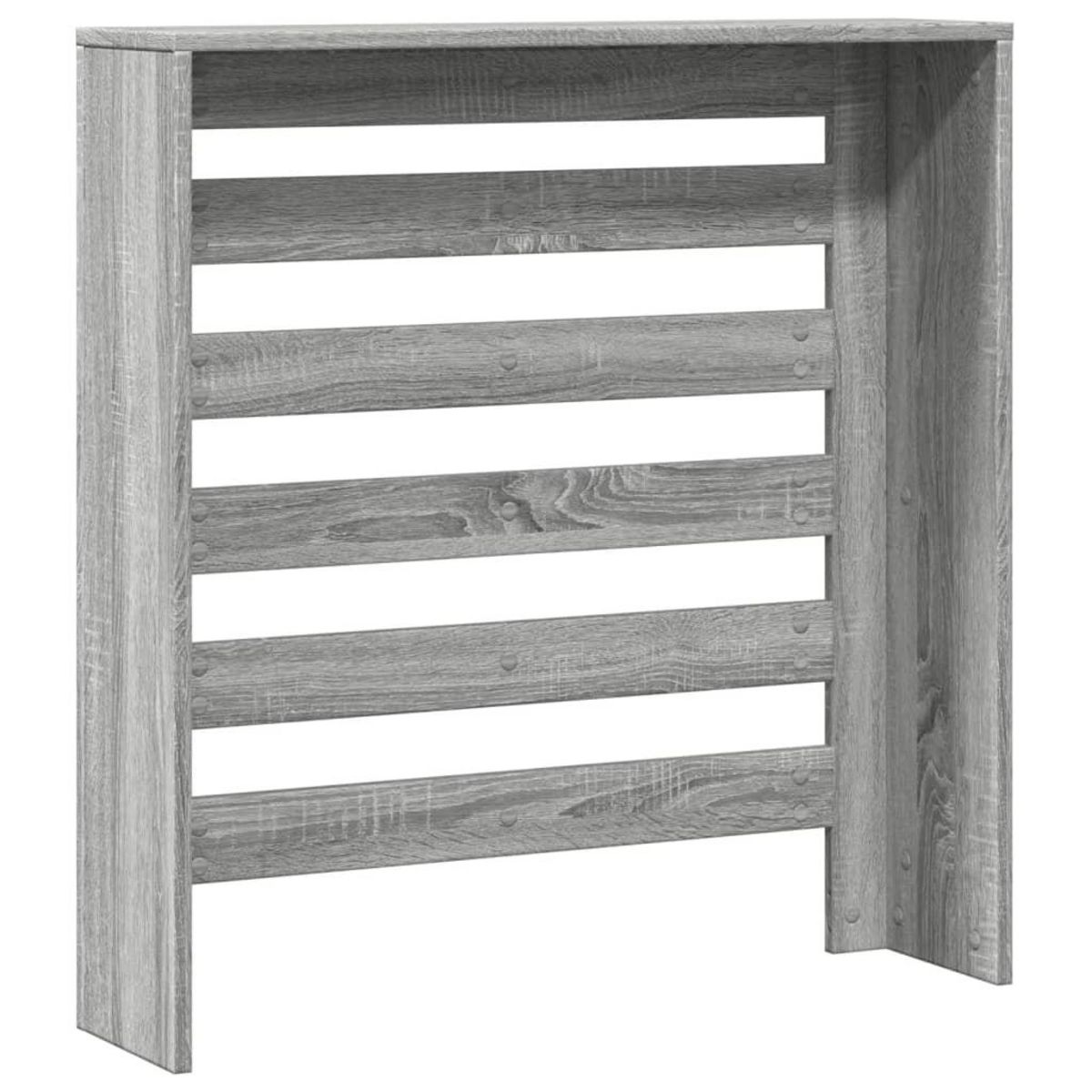 VIDAXL Cache-radiateur sonoma gris 78x20x82 cm bois d'ingenierie