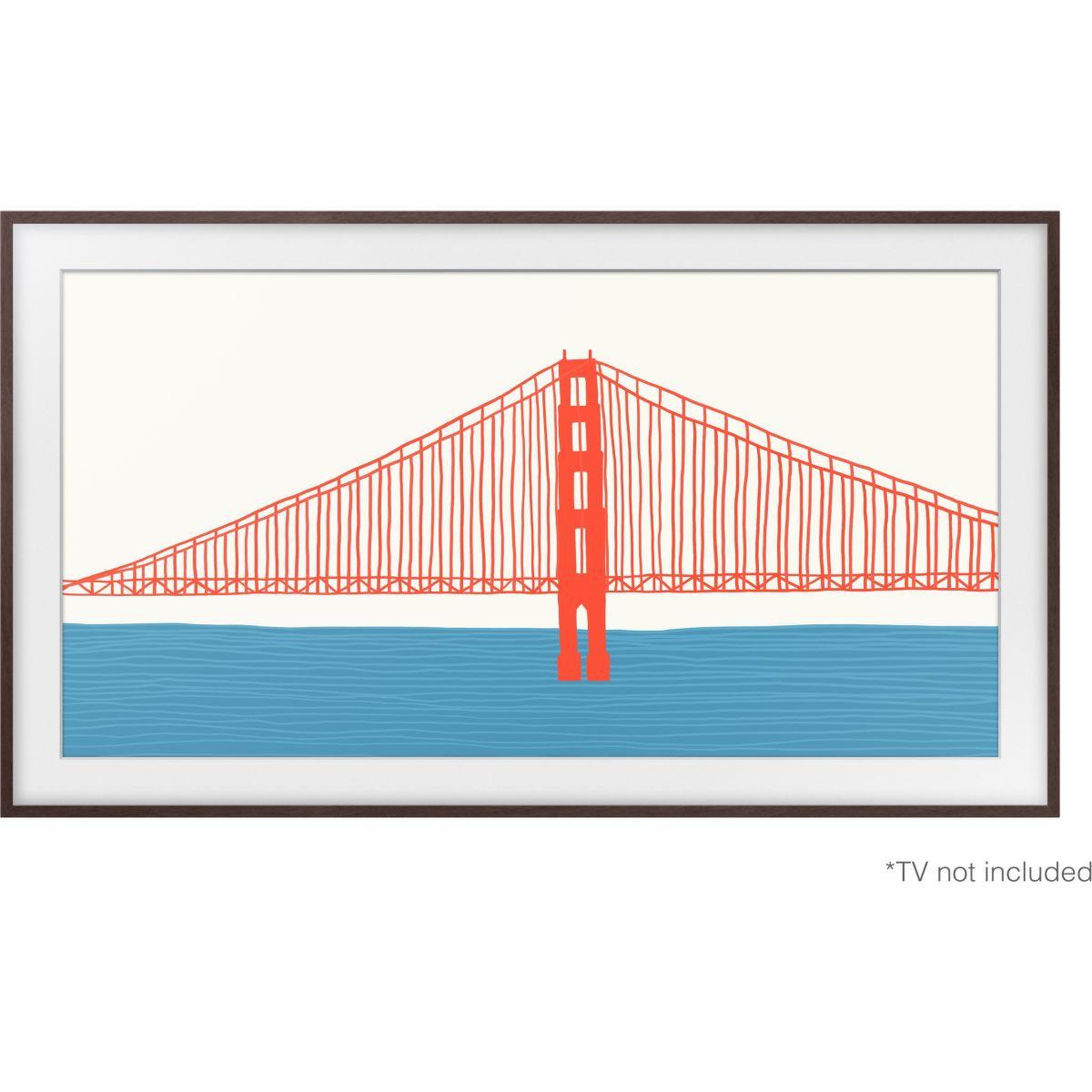 Voir la diapositive 2 : Samsung Cadre the frame 50'' noyer