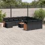 Voir la diapositive 1 : VIDAXL Salon de jardin avec coussins 13 pcs noir resine tressee