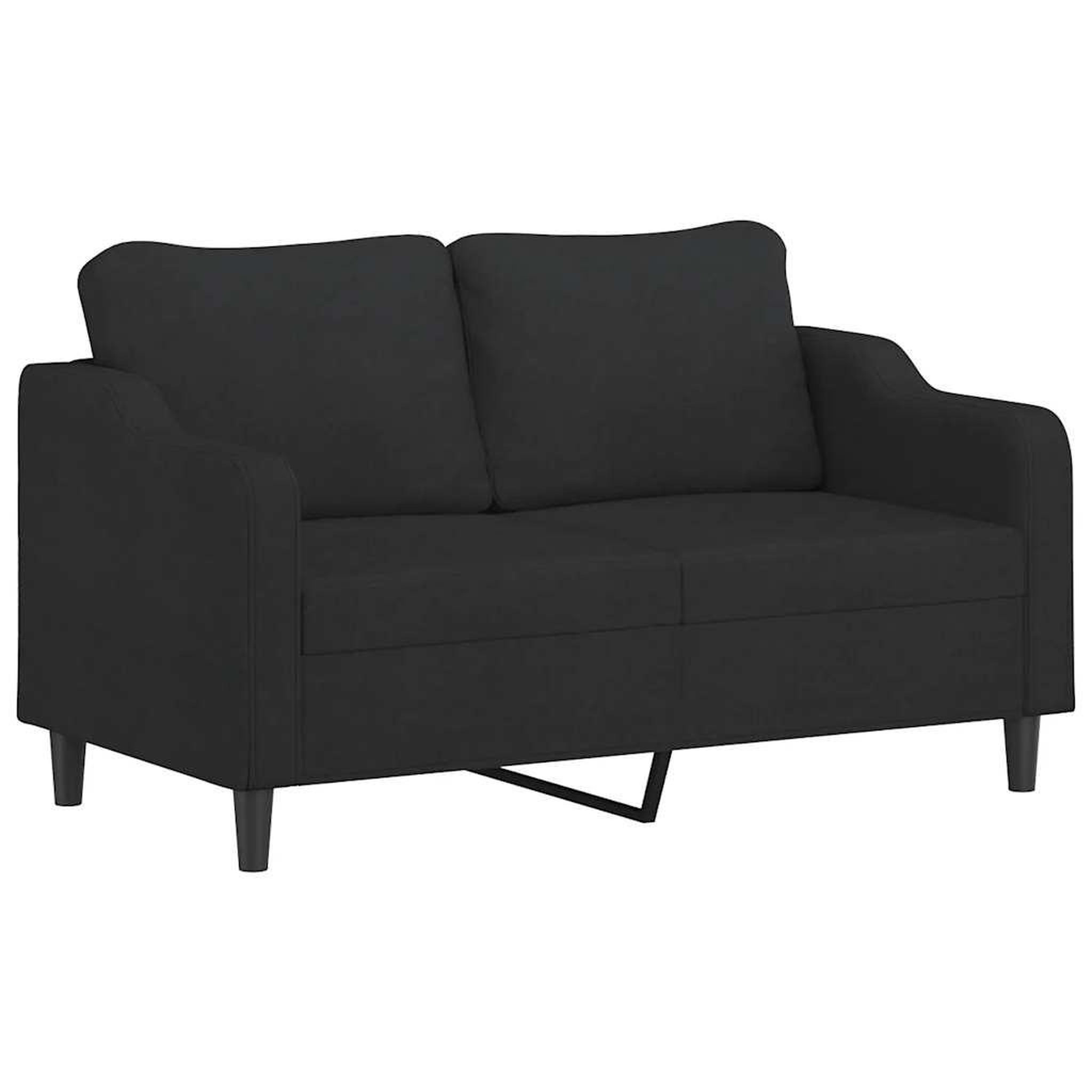 Voir la diapositive 4 : VIDAXL Ensemble de canapes 3 pcs avec coussins Noir Tissu