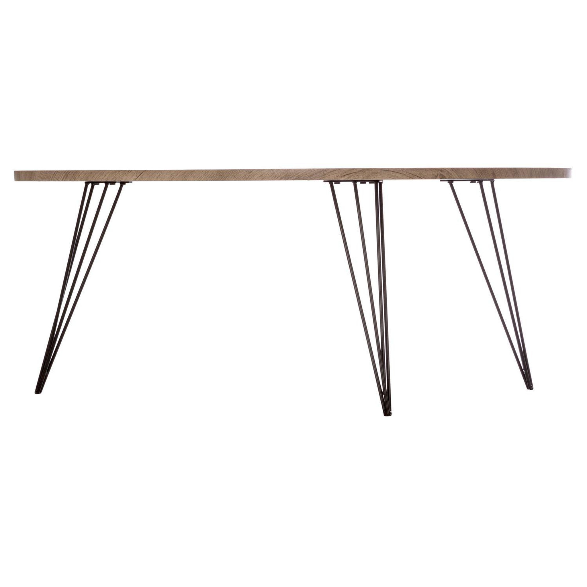 Voir la diapositive 2 : ATMOSPHERA Table basse design industriel neile - l. 112 x h. 40 cm - noir