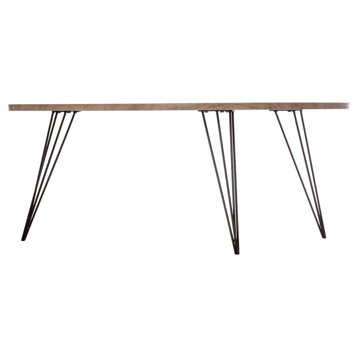 ATMOSPHERA Table basse design industriel Neile - L. 112 x H. 40 cm - Noir
