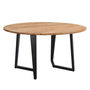 Voir la diapositive 1 : MAISON PAVANE Table ronde 6 personnes en bois d'acacia et métal 140 cm-Moorea