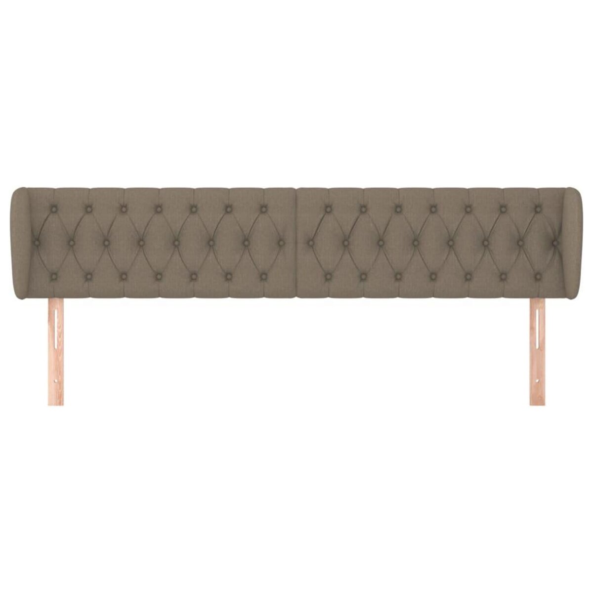 VIDAXL Tete de lit avec oreilles Taupe 203x23x78/88 cm Tissu