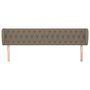 Voir la diapositive 3 : VIDAXL Tete de lit avec oreilles Taupe 203x23x78/88 cm Tissu