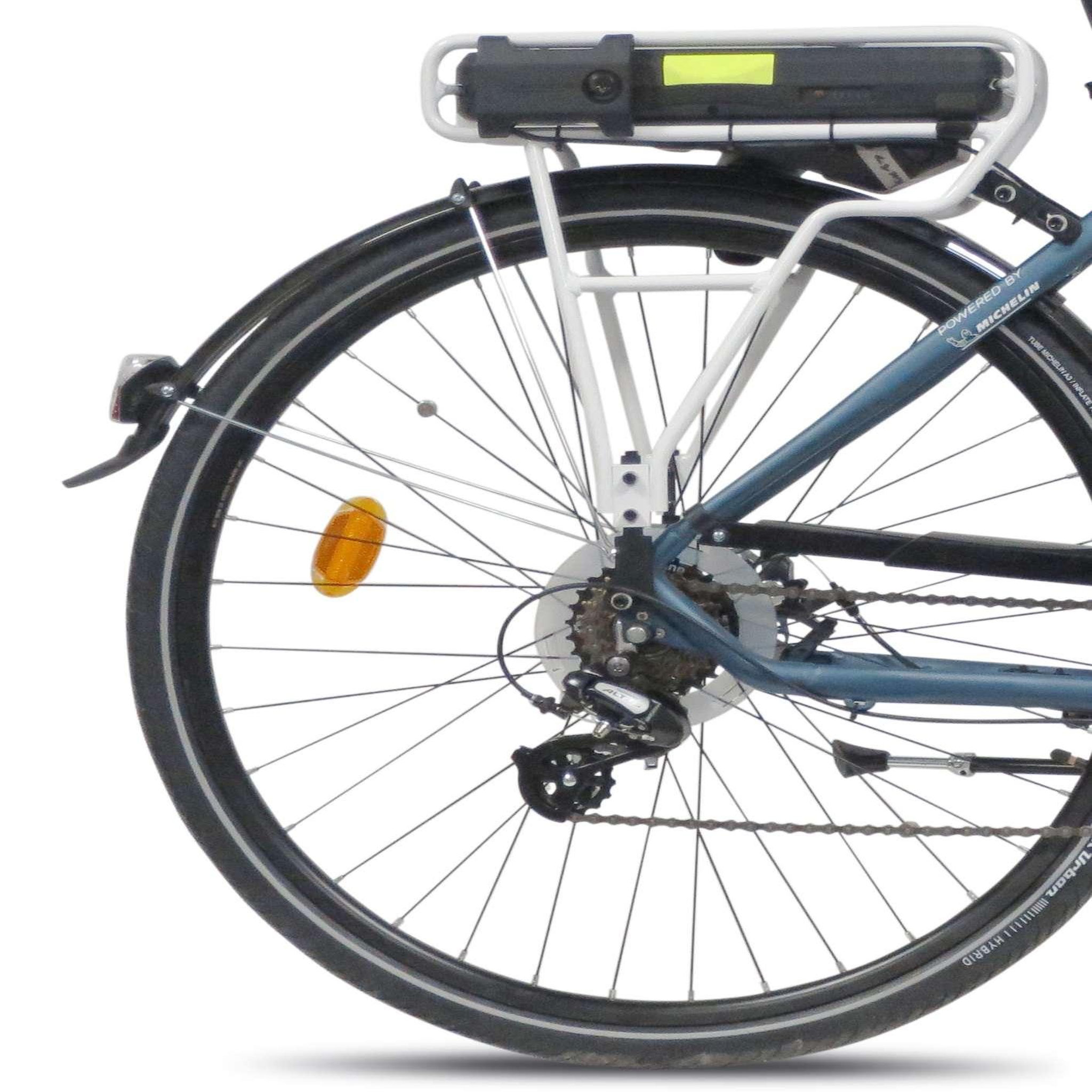 Voir la diapositive 2 : WAYSCRAL Vélo électrique 28'' ( VAE) Rigide Wayscral Powered by Michelin - Cadre Alu - Système intégré sous le porte bagage, compact et amovible en quelques secondes - Batterie 36V Li-ion 7 Ah 252 wh - Shimano - Autonomie 45 Kms maximum