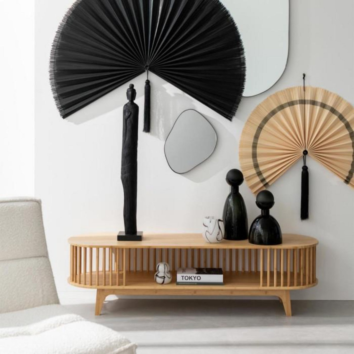 Paris Prix Vase Bouteille Bouchon en Verre  Yoko  43cm Vert Foncé