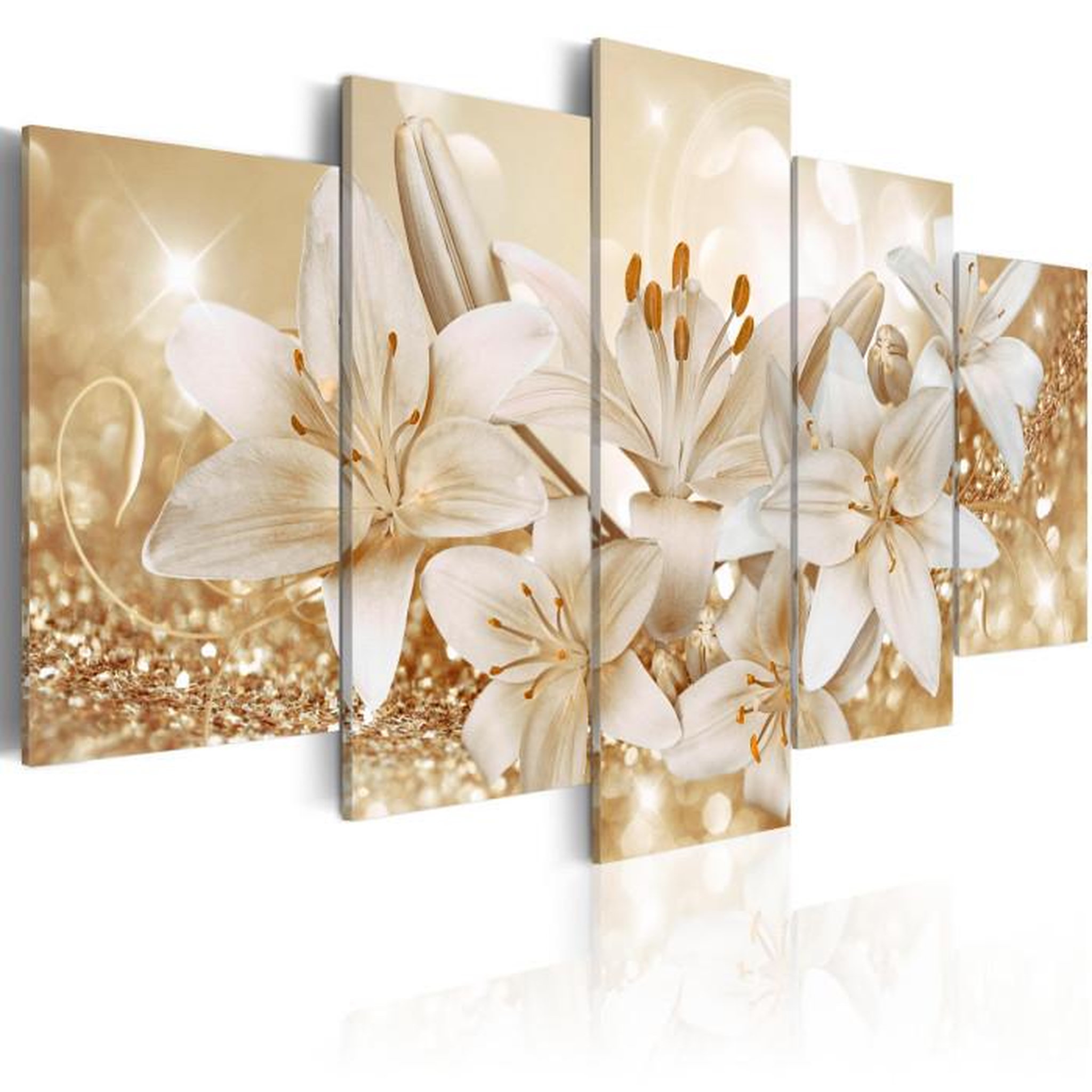 Paris Prix Tableau Imprimé  Golden Bouquet. Coloris disponibles : Multicolore