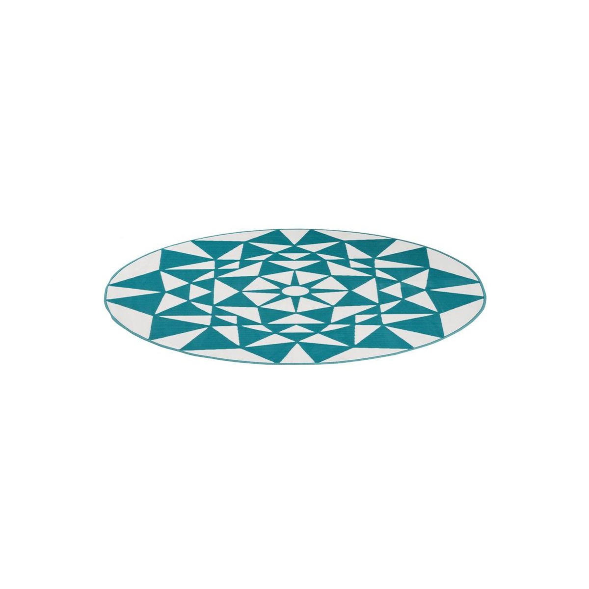 Paris Prix Tapis Rond à Poils Courts  Esperanto IX  Turquoise