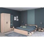 PARISOT Chambre complete adulte - ZODIAC INDUS - Chene et noir - PARISOT