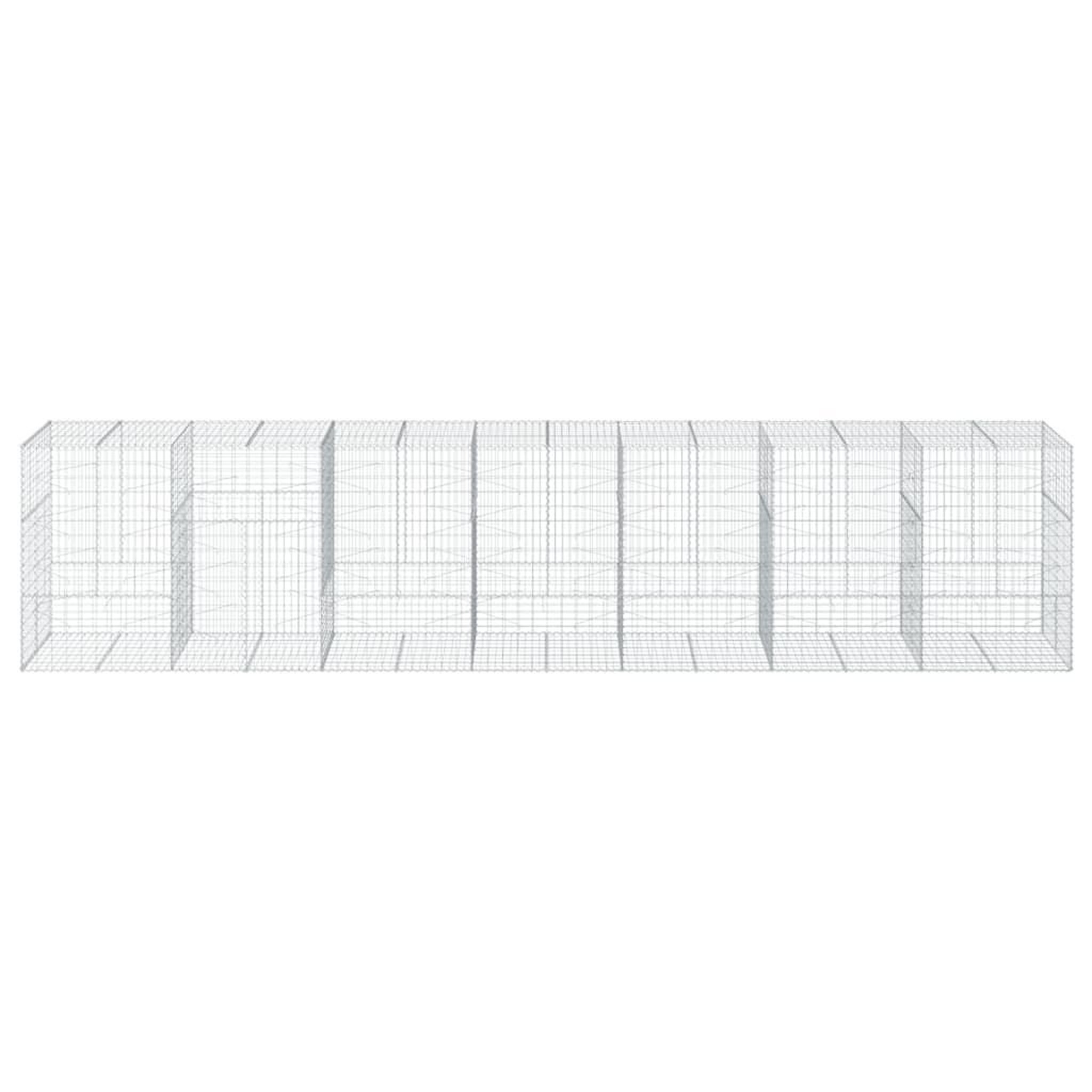 Voir la diapositive 3 : VIDAXL Panier gabion avec couvercle 700x100x150 cm fer galvanise