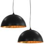 Voir la diapositive 2 : VIDAXL 2 pcs Plafonniers Noir et dore Semi-spherique 50 cm E27