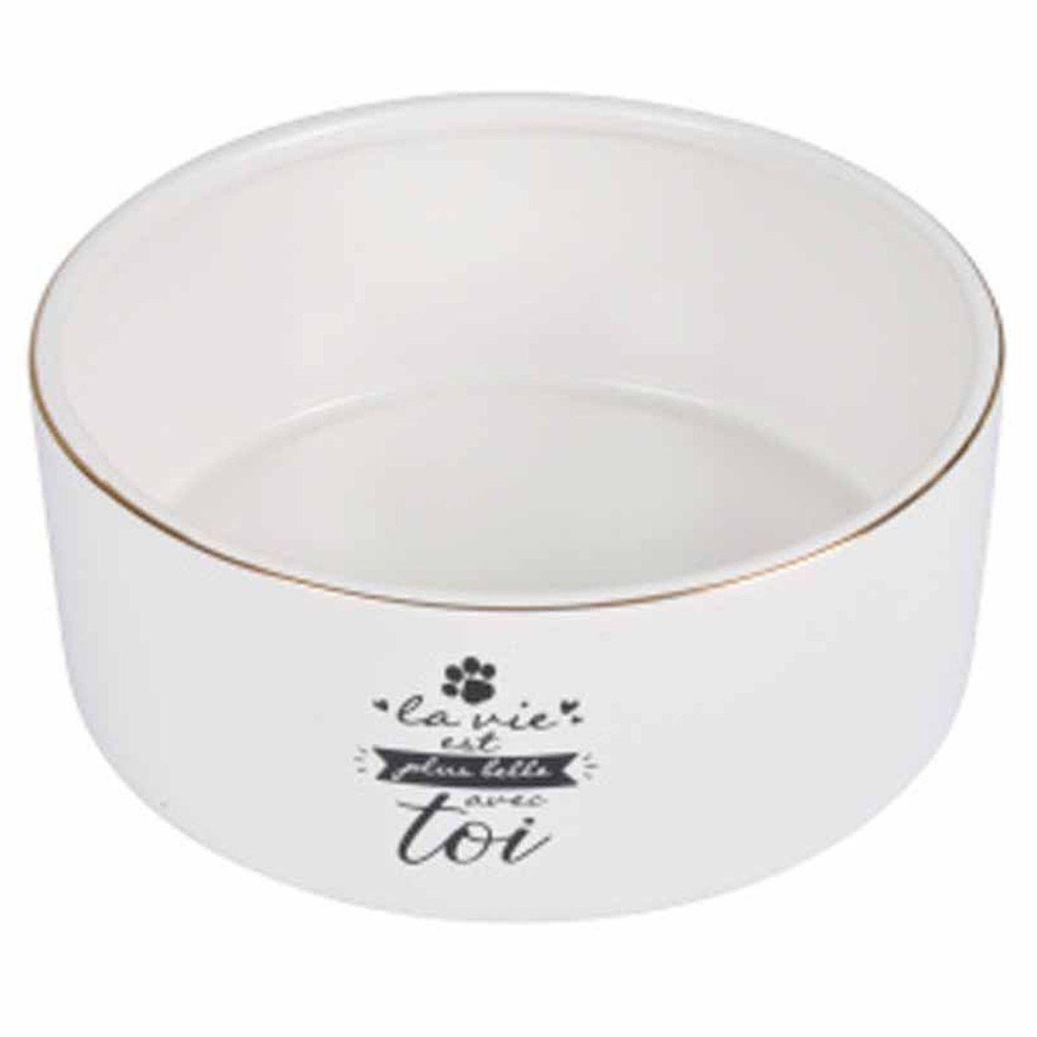 LOVE STORY Gamelle pour chien & chat  la belle vie  16cm blanc