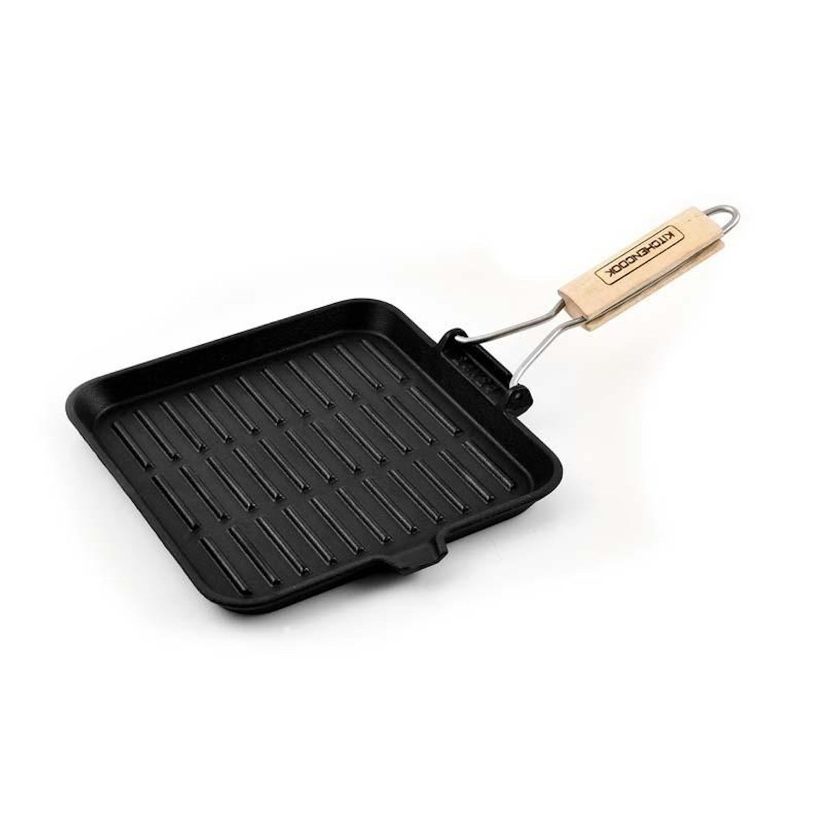 KITCHENCOOK Kitchencook - Grill24 Tfi - Grill Carré Fonte D'aluminium 24 Cm - Revêtement Antiadhésif - Tous Feux Induction