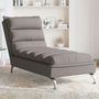 Voir la diapositive 2 : VIDAXL Chaise longue avec coussins taupe tissu