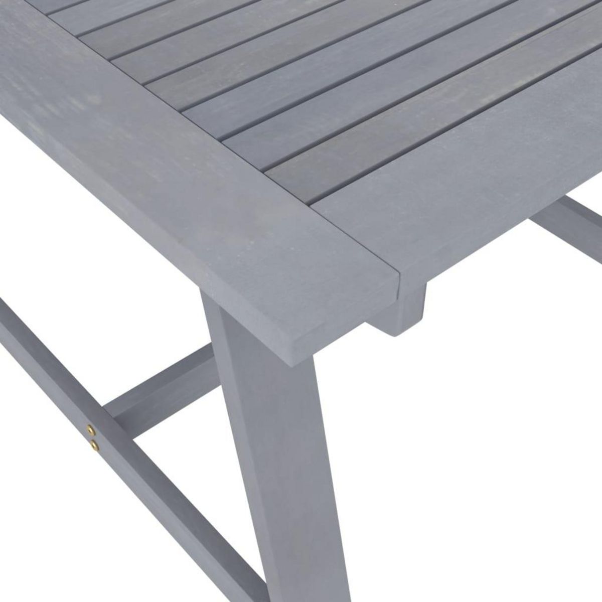 VIDAXL Table a dîner de jardin Gris 88x88x74 cm Bois d'acacia massif