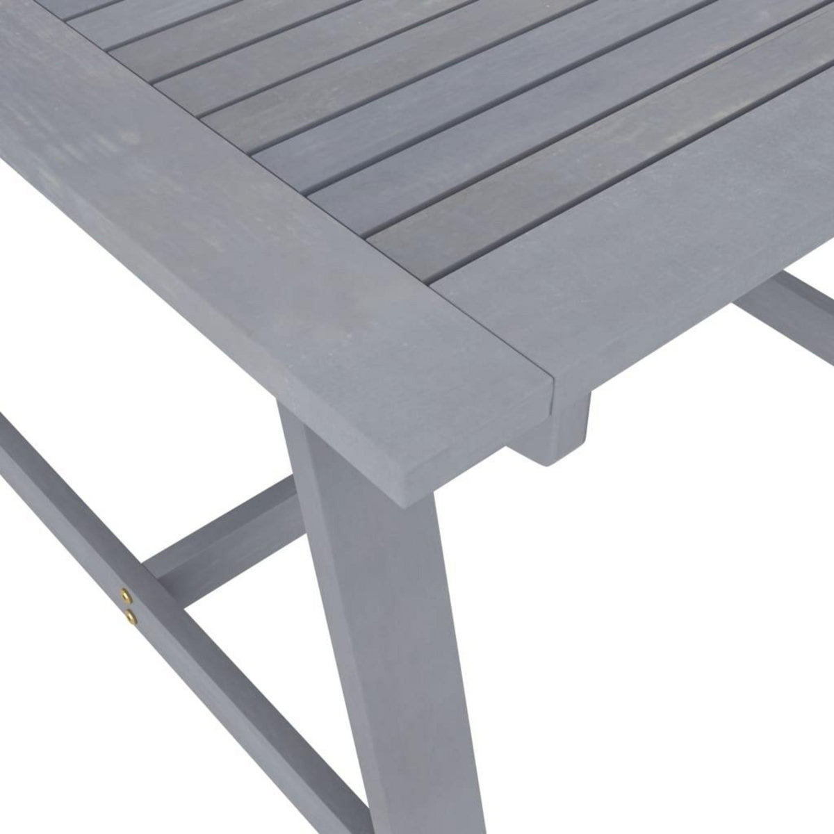 VIDAXL Table a dîner de jardin Gris 88x88x74 cm Bois d'acacia massif