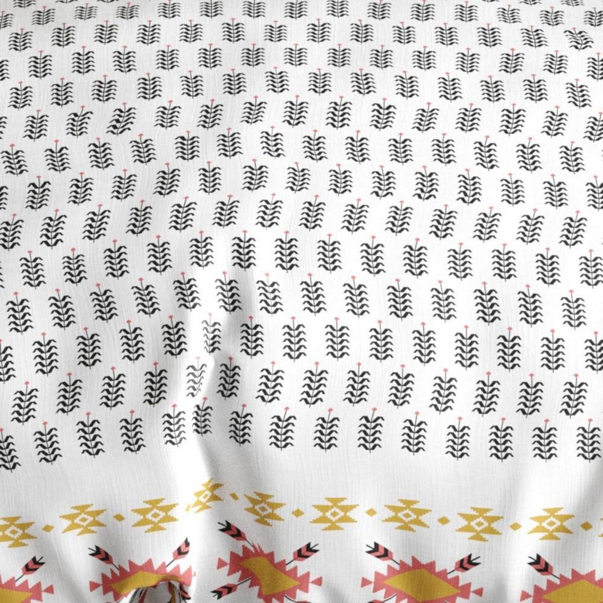 ATELIER DU COTON Housse de couette 240x220 LOYA + 2 taies coton 57 fils