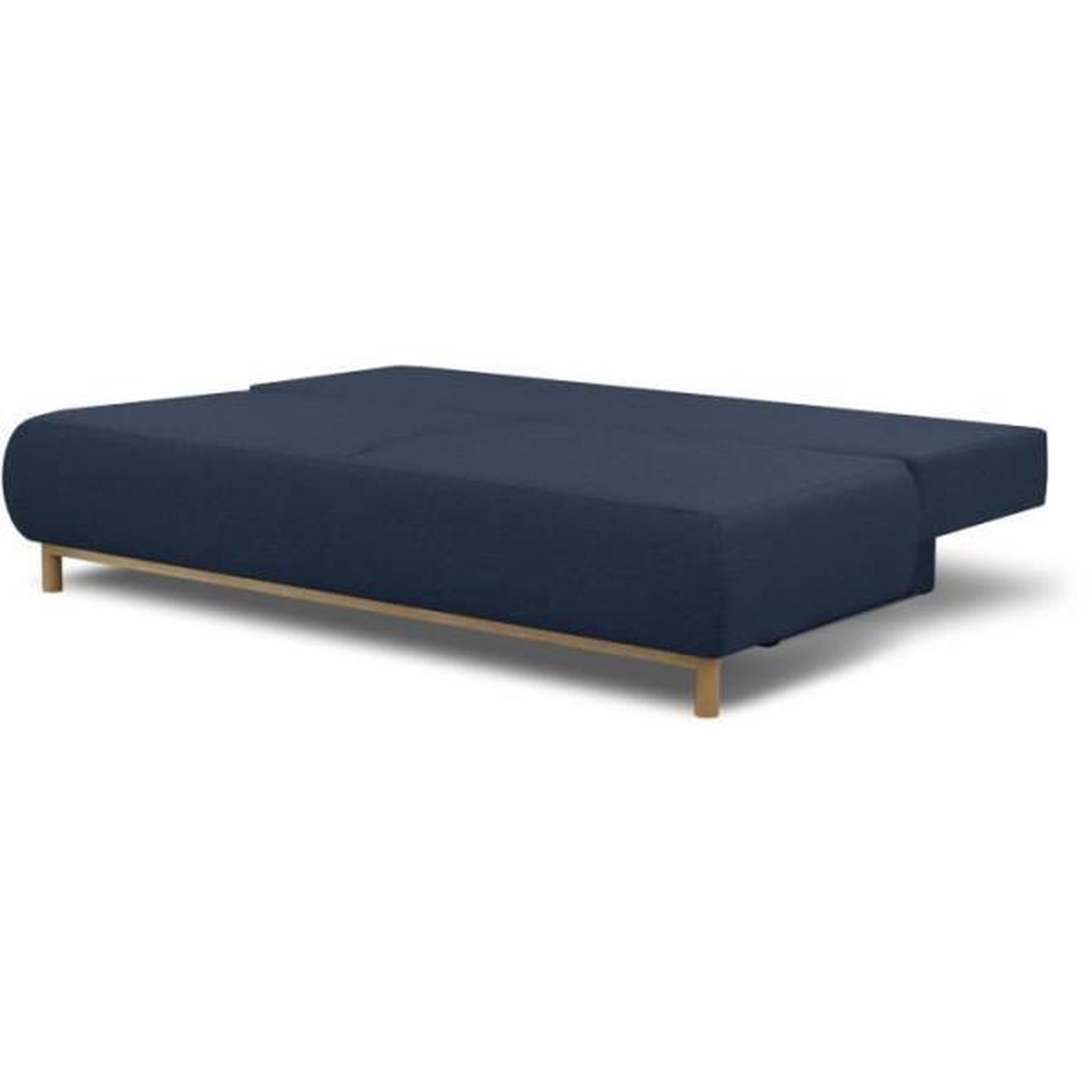 Voir la diapositive 6 : MARKET24 Banquette convertible 3 places MIKA - Tissu bleu foncé - Coffre de rangement - L 192 x H 84 x P 93 cm