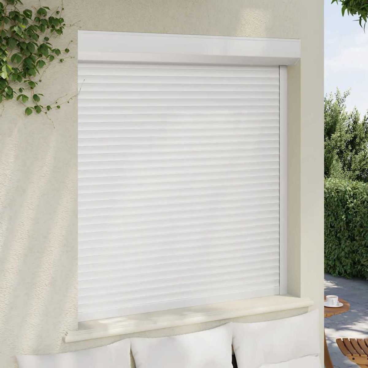 VIDAXL Volet roulant aluminium 130x140 cm blanc