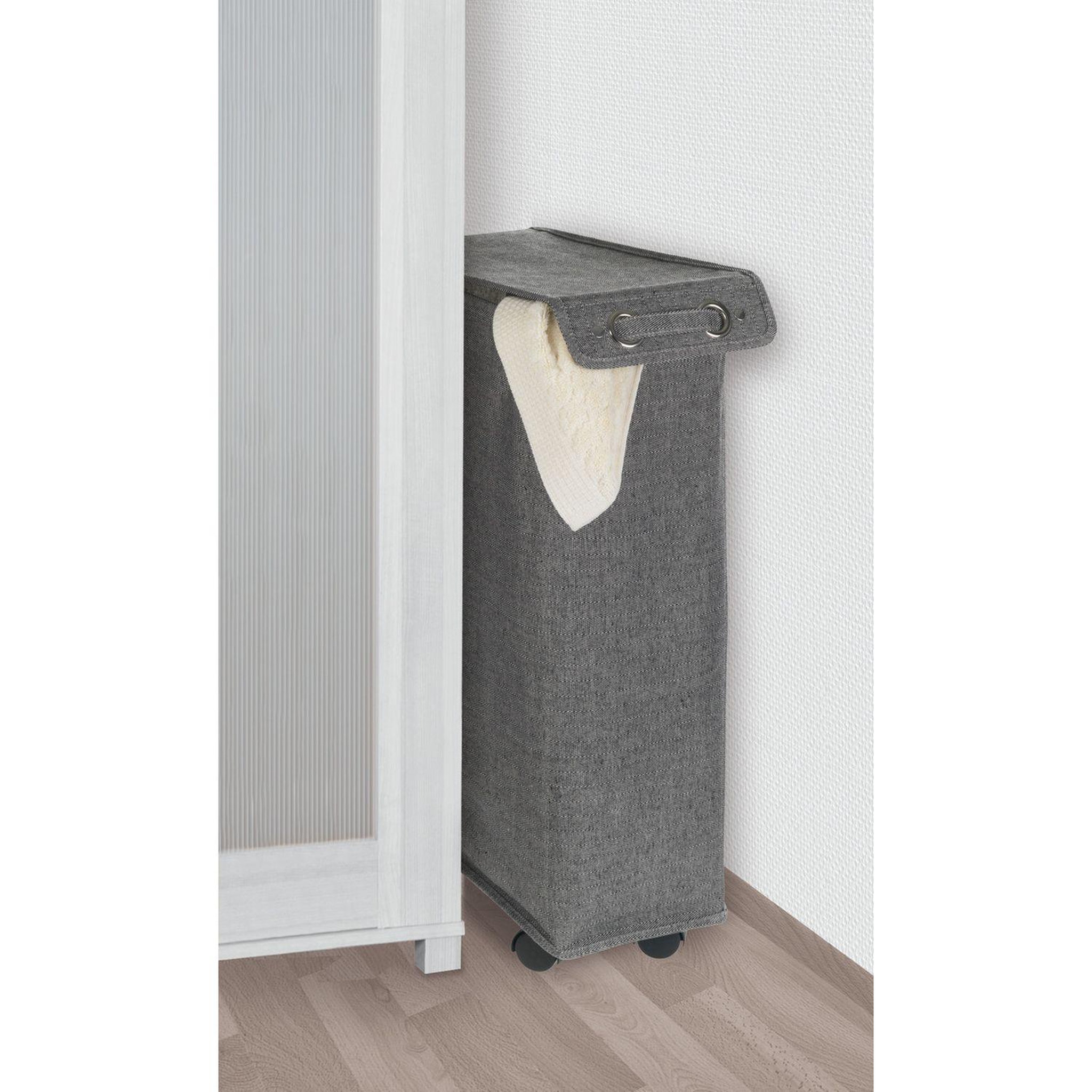 Voir la diapositive 3 : Wenko Panier à linge Corno - 18,8 x H. 60 cm - Gris