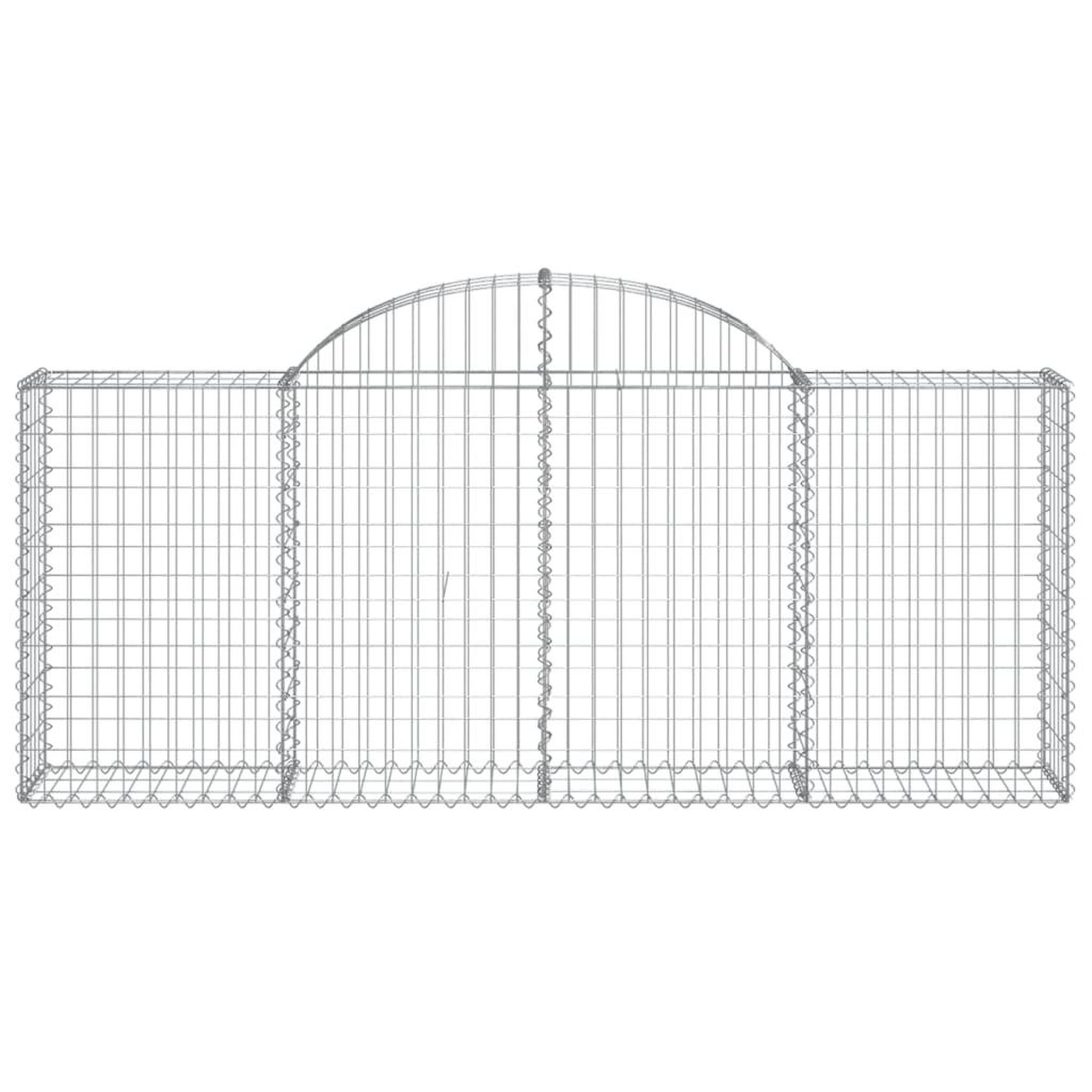 Voir la diapositive 4 : VIDAXL Paniers a gabions arques 40 pcs 200x30x80/100 cm Fer galvanise