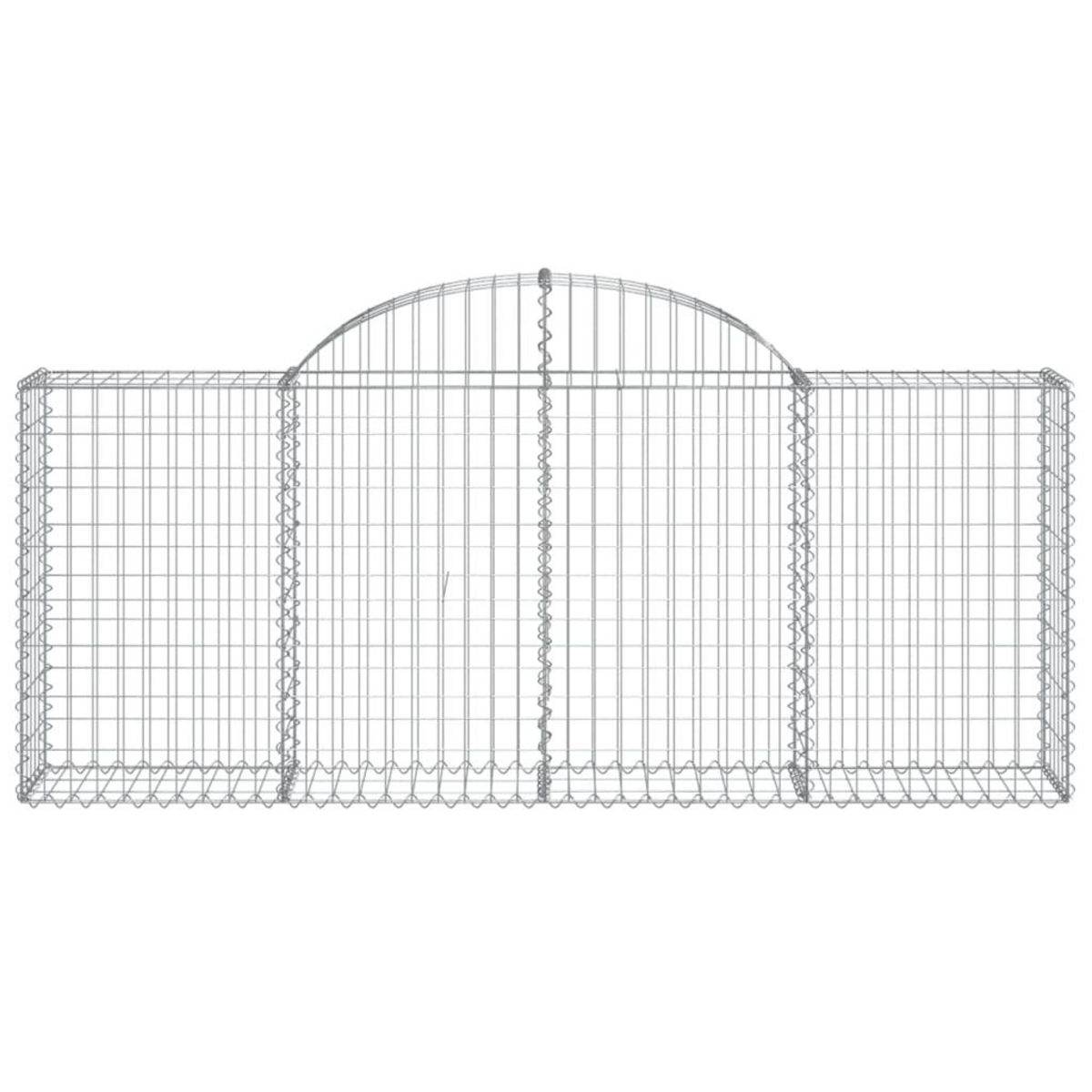 VIDAXL Paniers a gabions arques 40 pcs 200x30x80/100 cm Fer galvanise