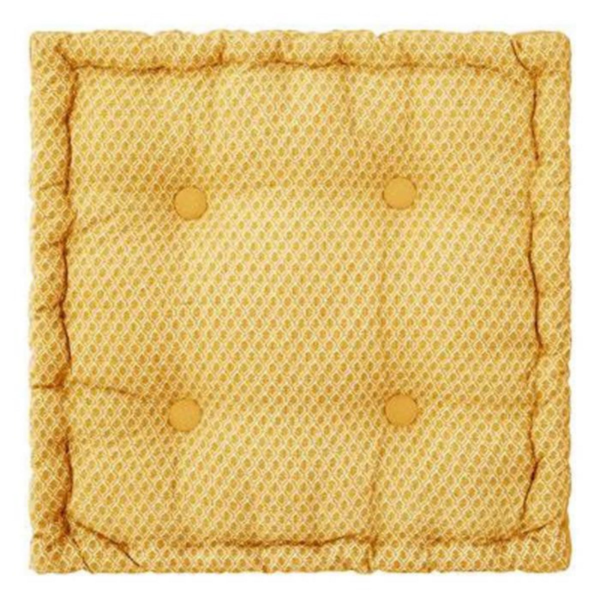 ATMOSPHERA Coussin de Sol Carré  Otto  40x40cm Ocre